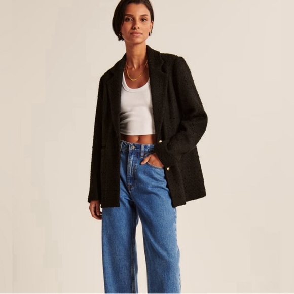 NEW A&F Heavyweight Tweed Blazer - Picture 6 of 13